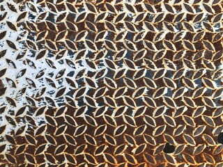 Abstract background vintage metal plate, Iron surface with rust.
