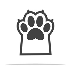 Cat paw icon vector isolated © FARBAI