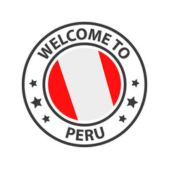 Welcome to Peru. Collection of welcome icons.