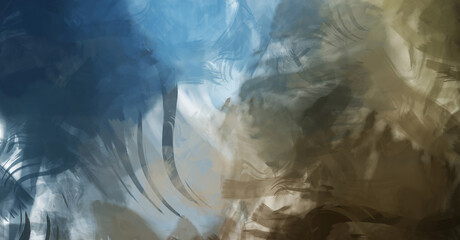 Artistic abstract background. Texture painted wallpaper. Creative illustration with strokes of paint. Brush pattern painting.