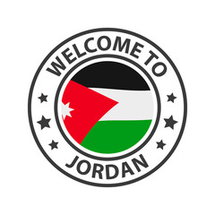 Welcome to Jordan. Collection of welcome icons.