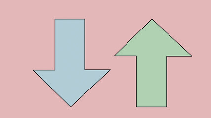 Symbol of Up and Down arrow