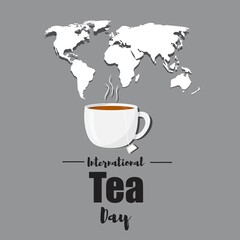 Vector illustration concept of International Tea Day.