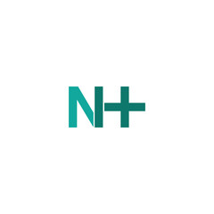 Letter N medical logo design template