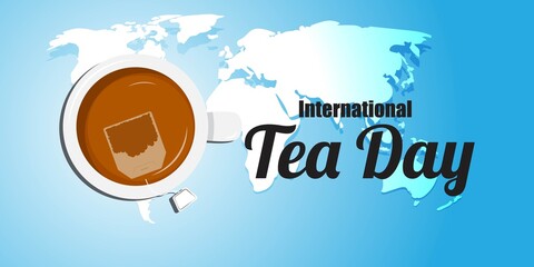 Vector illustration concept of International Tea Day.