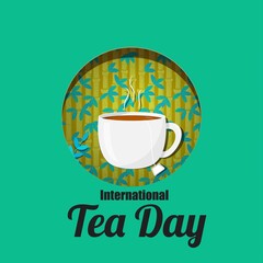 Vector illustration concept of International Tea Day.