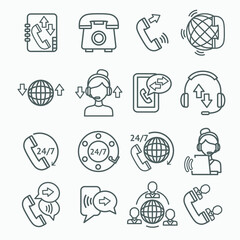 set of doodle icons