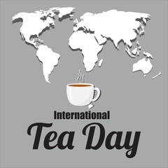 Vector illustration concept of International Tea Day.