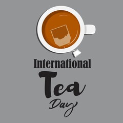 Vector illustration concept of International Tea Day.