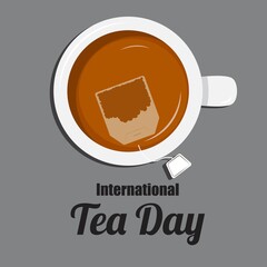 Vector illustration concept of International Tea Day.