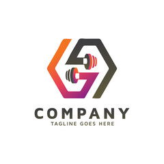 Physical Fitness Letter G with fitness apparel vector template download logos.