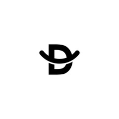 Letter D Smile Logo vector icon