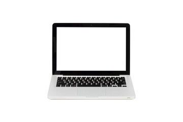 labtop on white background and white LED