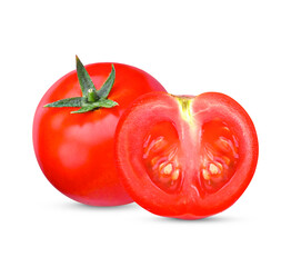 Fresh tomato isolated on white background ,red vegetable  high vitamin A and Lycopene.