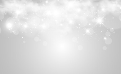 Bright beautiful star.Vector illustration of a light effect on a transparent background.