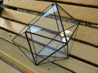 geometric glass florarium
