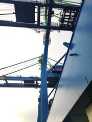A Giant Quay Crane on the yard of Sorong Harbour
