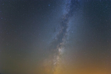 night starry sky with milky way, natural astronomy background