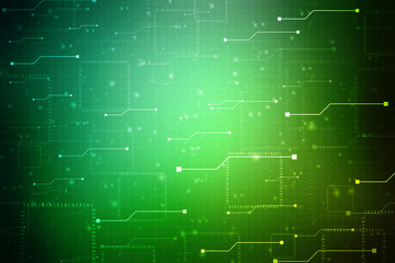 2d illustration Abstract futuristic electronic circuit technology background