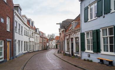 Street scene in the old city center of Amersfoort, Netherlands
