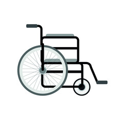 Fototapeta na wymiar Vector flat colored wheelchair isolated on white background