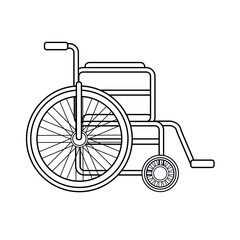 Fototapeta na wymiar Vector flat wheelchair isolated on white background