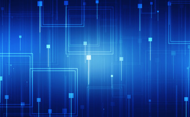 2d illustration Abstract futuristic electronic circuit technology background