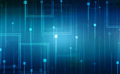 2d illustration Abstract futuristic electronic circuit technology background