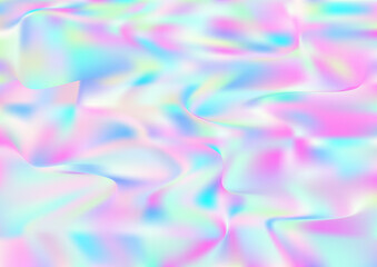 Holograph Dreamy Banner. Fluorescent Holographic Dreamy Girlie