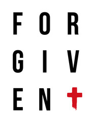Forgiven Minimal Typgraphy Design For T shirt
