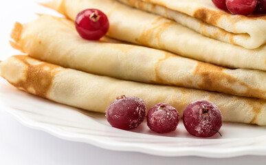 Pancakes and cranberries