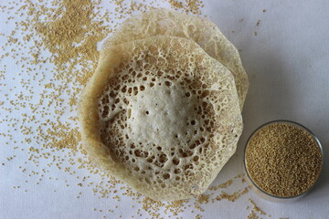 Hoppers made with foxtail millets. An experimental version of a popular Kerala dish called Appam