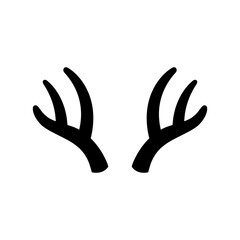 Obraz premium Deer antlers on a white background. Vector illustration. Icon