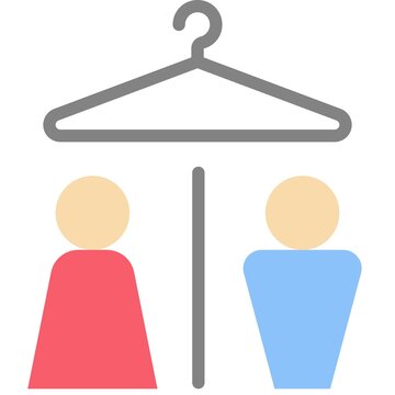 Changing Room Icon, Supermarket And Shopping Mall Related Vector