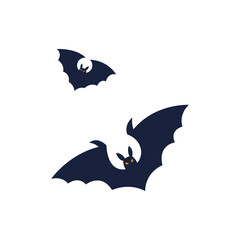 Fototapeta premium Bats silhouettes - Halloween vector illustration isolated on white background