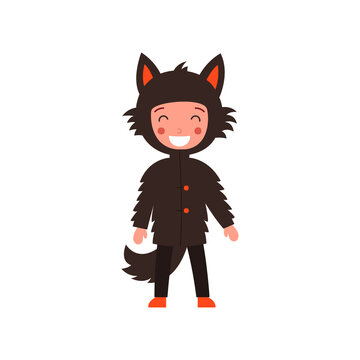 Cute werewolf - cartoon character - vector illustration isolated on white background