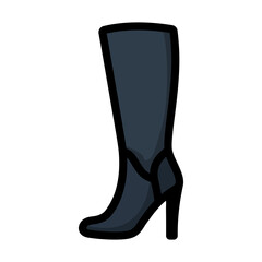 Autumn Woman High Heel Boot Icon