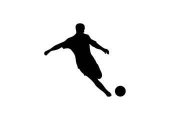 soccer player silhouette