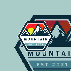 Set of Adventure and outdoor vintage logo template, badge or emblem style © Arga Umbara