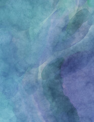 Watercolor abstract painting with pastel colors. Soft color painted illustration of calming composition for poster, wall art, banner, card, book cover or packaging. Modern brush strokes painting.