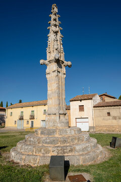 Rollo G&oacute;tico, picota del siglo XV, Berlanga de Duero, Soria,  comunidad aut&oacute;noma de Castilla y Le&oacute;n, Spain, Europe