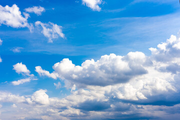 blue sky background with large clouds