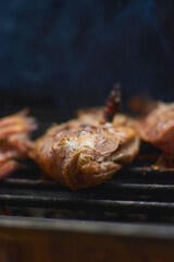 Grilled mojarra fish family dinner
