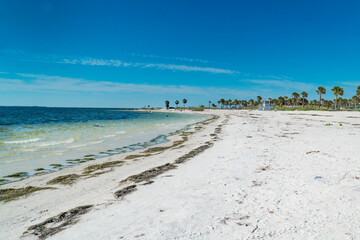Beautiful beach and the Gulf of Mexico located at Tarpon Springs,Florida
