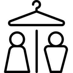 Changing room icon, Supermarket and Shopping mall related vector - obrazy, fototapety, plakaty