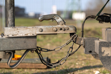 towing hook for wood chipper