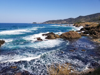 日本海の海岸線