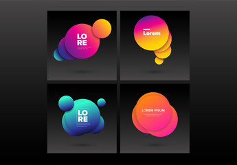 Modern Abstract Gradient Graphic Element Collection