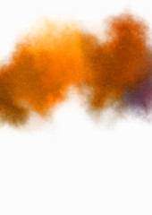 Watercolor painted background. Abstract Illustration wallpaper. Brush stroked painting. 2D Illustration.