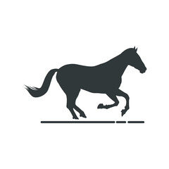 Horse running icon vector graphics